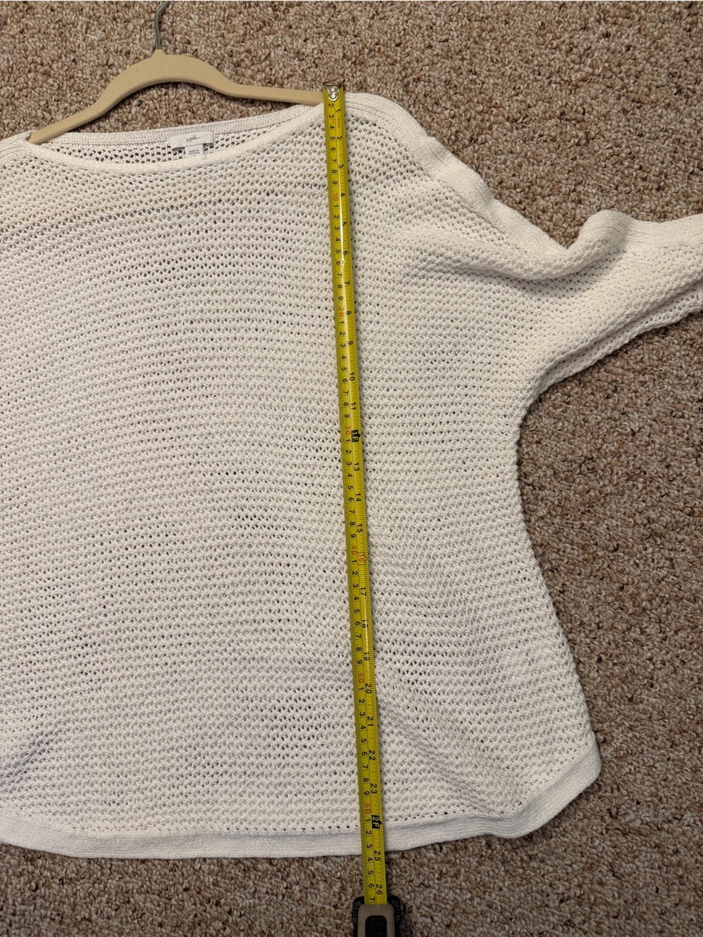 J. Jill Lightweight Open-Weave Sweater in Cream - Picture 7 of 7